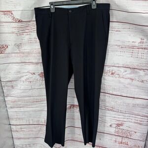 Footjoy Golf Pants Mens 38x32 Black Performance Flat Front Straight Leg Athletic